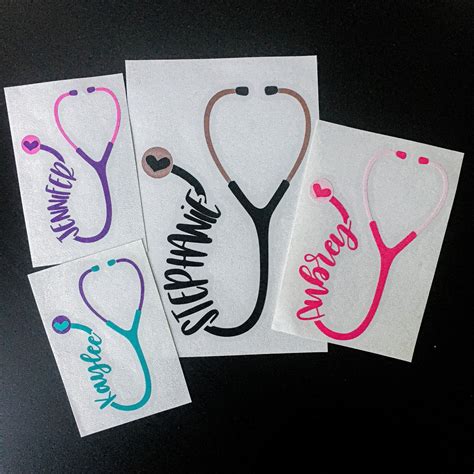 Stethoscope Sticker Essential Worker Vinyl Sticker Sticker Etsy