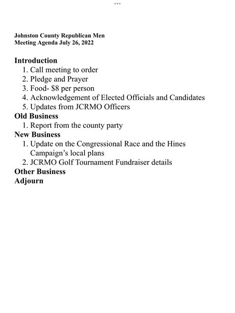 Johnston County Republican Men