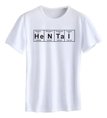 Remera Hentai Tabla Periodica Corte Recto Blanca En Venta En Capital Federal Capital Federal Por