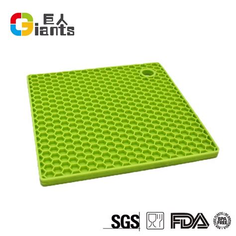 Square Shape Honeycomb Silicone Pot Holder Mat Buy Square Silicone Pot Mat Hot Pot Mat Kitchen