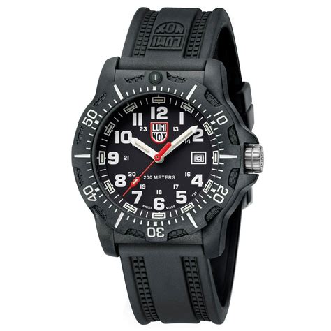 Luminox - Luminox Men's 45mm Black Polyurethane Band Carbon Fiber Case ...