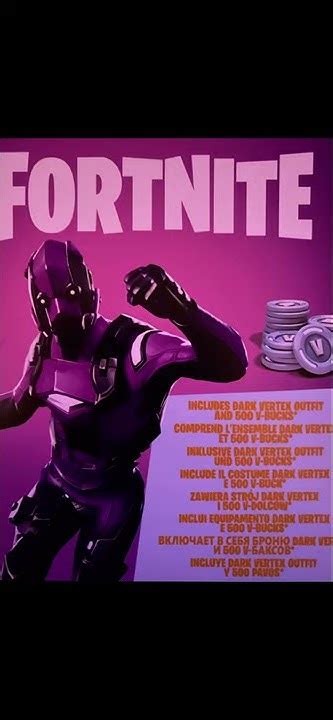 Merry Christmas 500 Vbucks Dark Vertex Skin Fortnite Youtube