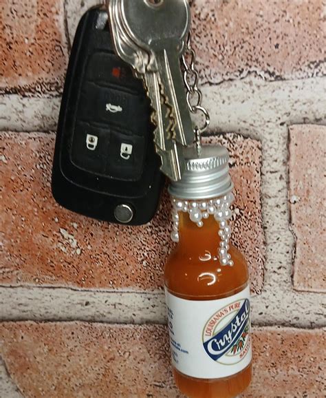 Mini Hot Sauce Keychain Etsy