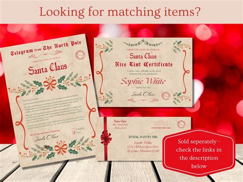 Editable Christmas T Voucher Template From Santa Vintage T
