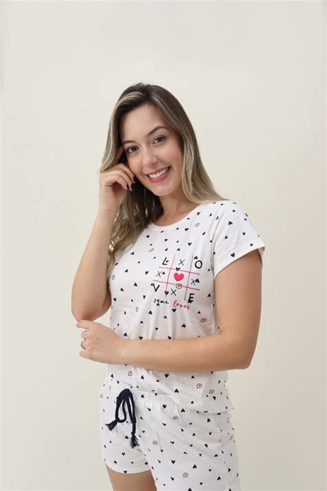 Short doll manga curta Elêva Lingerie e Pijamas