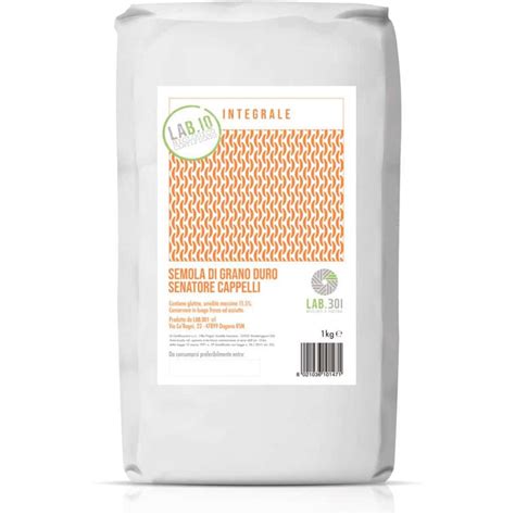 Semola Di Grano Duro Integrale Senatore Cappelli 1 Kg Lab 301