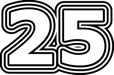Трафарет цифры 25 (48 фото)