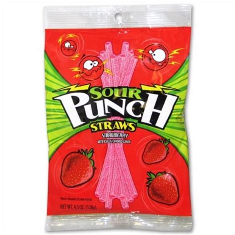 Sour Punch Bites Chewy Sour Strawberry Candies Pack Of 20 20 Pack