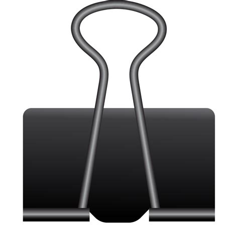 binder clip on a sheet of paper design. Clerical pincers in the ...