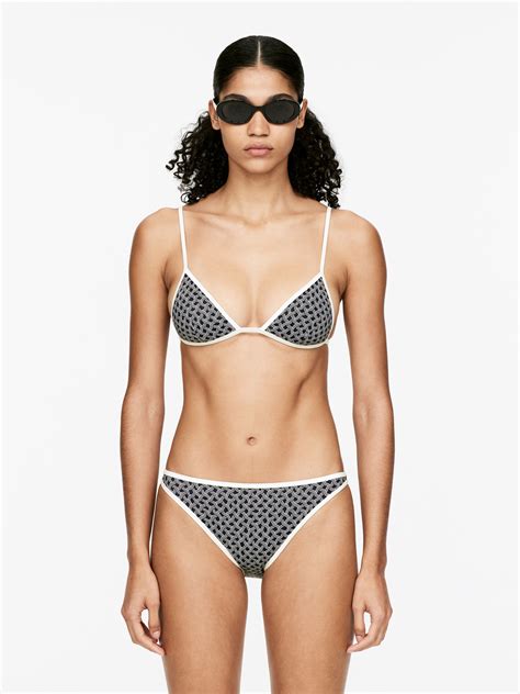 Low Waist Bikini Briefs Blue White Women Arket Gb