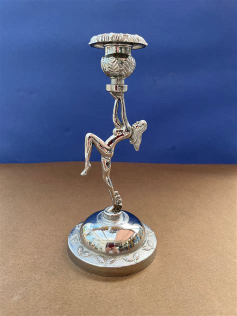 Vintage Art Deco Nude Dancing Lady Candlestick Holder Etsy