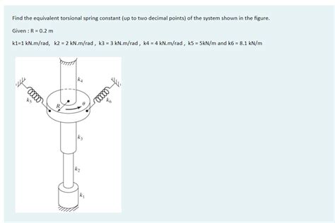 Solved Find The Equivalent Torsional Spring Constant Up To