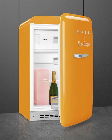 Smeg X Veuve Clicquot Free Standing Retro Style Mini Fridge Neiman Marcus