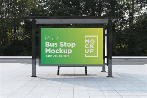 Bus Stop Billboard Mockup (1118359)