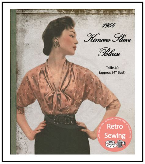 S Pussy Bow Blouse Pdf Print At Home French Sewing Etsy