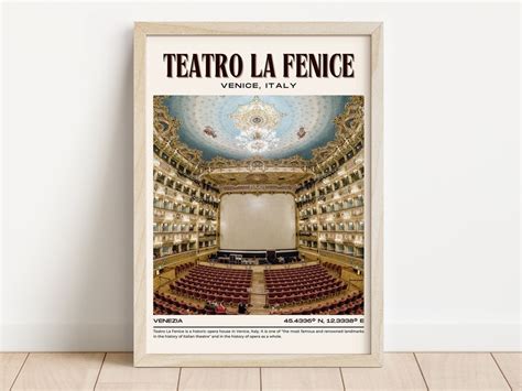Teatro La Fenice Venice Italy Wall Art Teatro La Fenice Framed Canvas