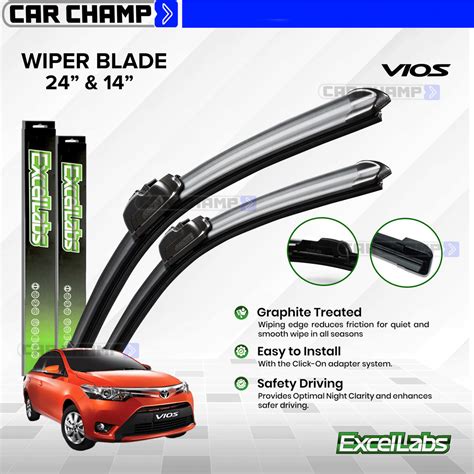 Toyota Vios To Excellabs Banana Wiper Blade Front Only