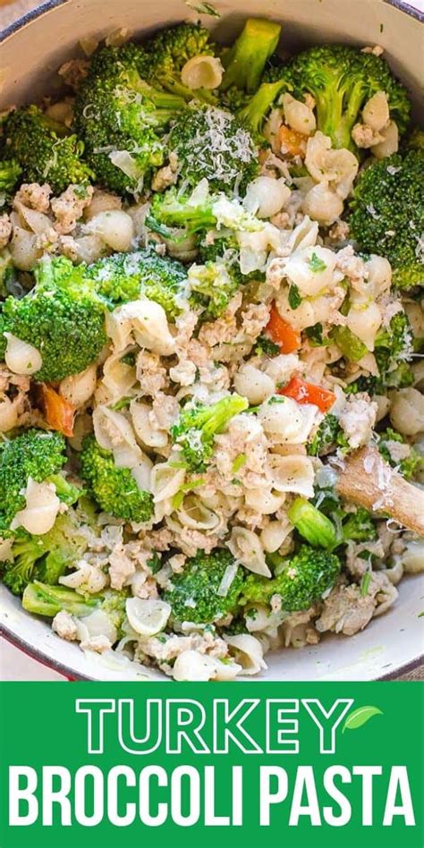 Ground Turkey and Broccoli Pasta Recipe - iFoodReal.com