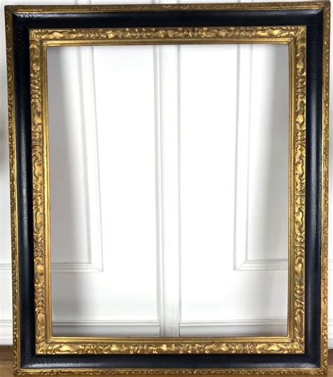 Cadre Style Napoleon III En Bois Peint Et Doré Pour Peinture 73 Cm X 60