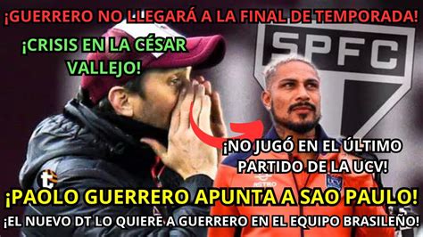 Luis Zubeld A Ex Dt De Paolo Guerrero En Ldu Lo Quiere En Sao Paulo