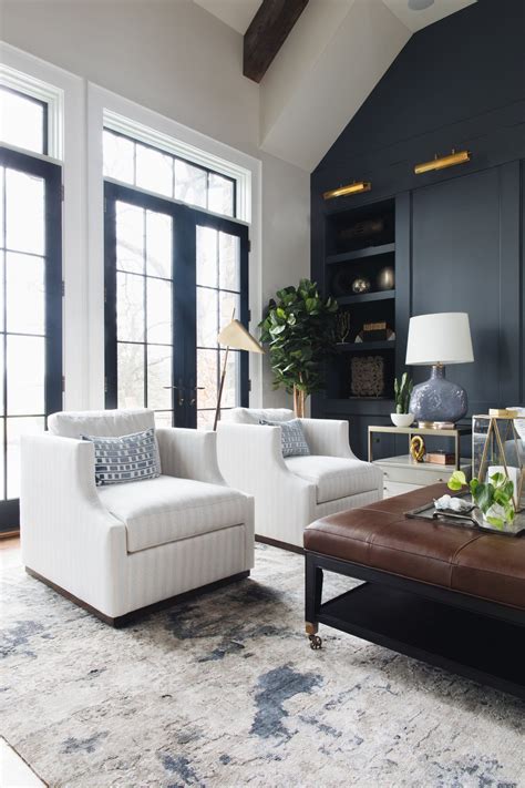 10 Black And White Living Room With Accent Color Decoomo