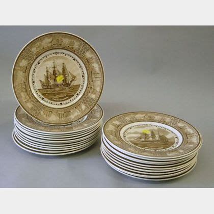 Sold At Auction Twenty Three Wedgwood American Sailing Ship Plates