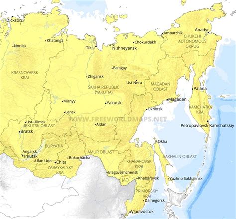Eastern Russia Map