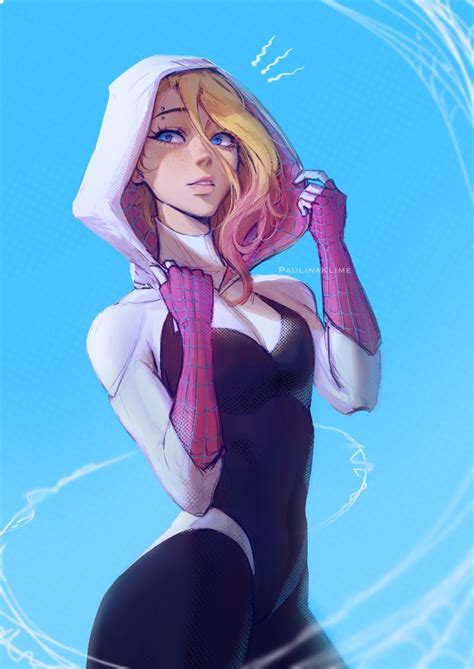 Paulina Klime On Twitter My Fanart Of Spider Gwen 🕸️ Spiderman