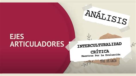 QUÉ ES EL EJE ARTICULADOR INTERCULTURALIDAD CRÍTICA VIDEO CTE 2023