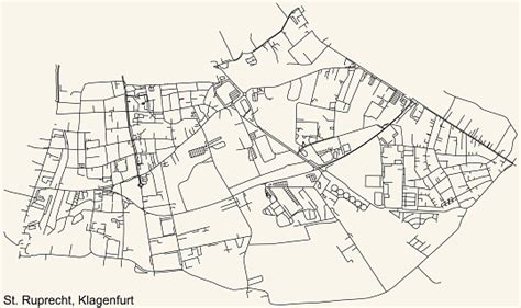 Vetores De Mapa De Estradas De Rua Do Distrito De St Ruprecht Klagenfurt E Mais Imagens De Alpes