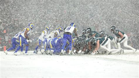 Eagles defeat Rams in snow: Weather impacts NFL playoff game