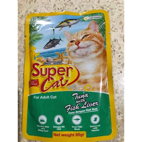 Jual Super Cat 85gram Adult Tuna Fish Liver Supercat Makanan Kucing