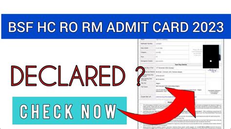 Bsf Hc Ro Rm Admit Card How To Check Bsf Hc Ro Rm Admit Card