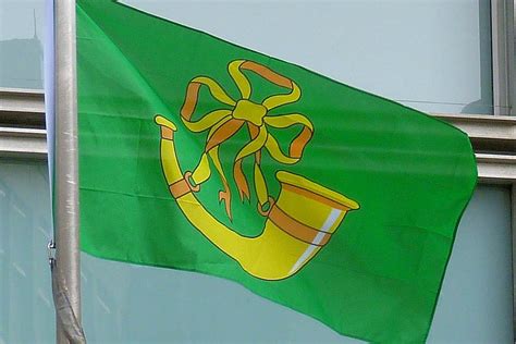 Huntingdonshire flag flies at Department for Communities and Local