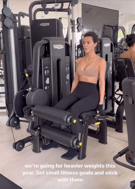 Kim Kardashian in Two-Piece Workout Gear Shares New Workout