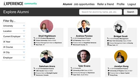 alumni main page