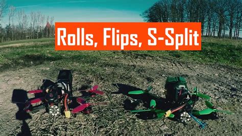 fpv racing unsere ersten rolls flips  splits youtube