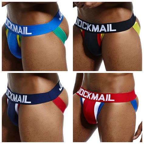 Jockmail Cotton Men Jockstrap Sexy Underwear Sexy Bikini Jock Strap Underwear For Men G String