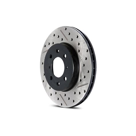 Stoptech® 12734080l Sport Drilled And Slotted 1 Piece Rear Driver