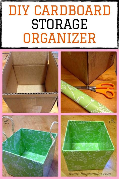 Diy Cardboard Storage Organizer Cardboard Storage Diy Cardboard