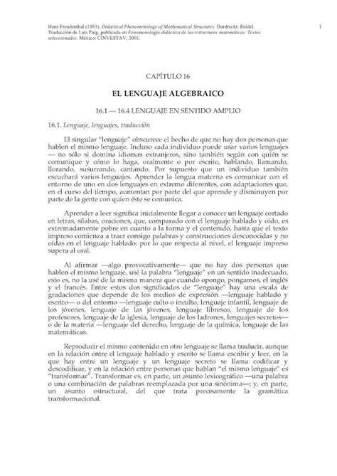 Pdf El Lenguaje Algebraico Uv Es Pdf Fileling Sticas Y Las