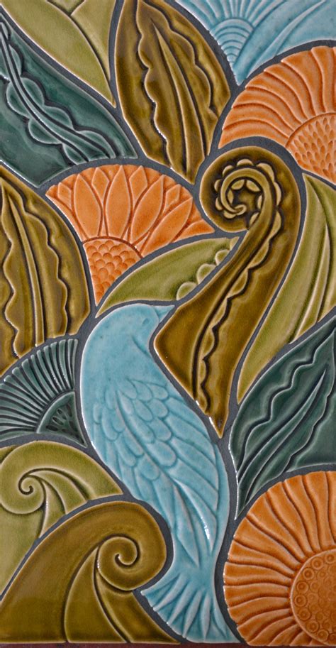 Stunning Handmade Tile | Tile Art, Art Nouveau Tiles