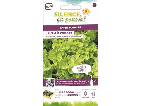 Laitue à couper Feuille de Chêne Blonde à Graine Noire Silence ça