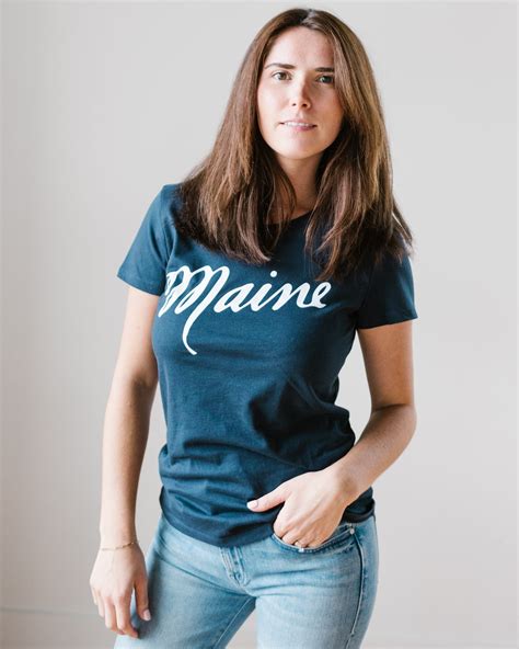 Script Maine Tee in Dark Blue – Bliss Boutiques