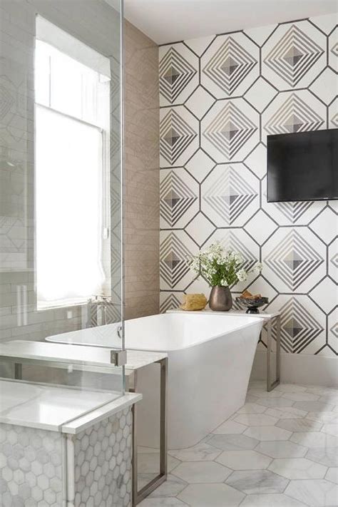 Download Modern Geometric Bathroom Tiles - WallpaperTip