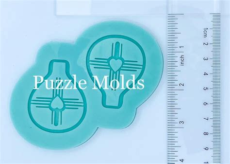 Custom Zia Hot Air Balloon Earring Mold Epoxy And UV Clear Resin Mold New Mexico Zia Hot Air