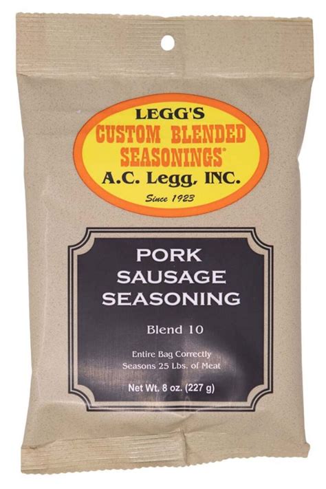 Ac Leggs Pork Sausage Seasoning 10 24case Pricepack Packaging