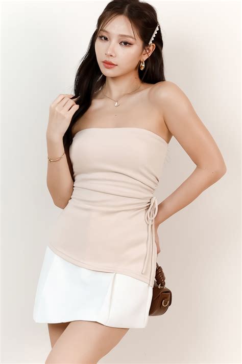 DEFECT Bailey Padded Tube Top in Light Nude in XL The Style Soirée