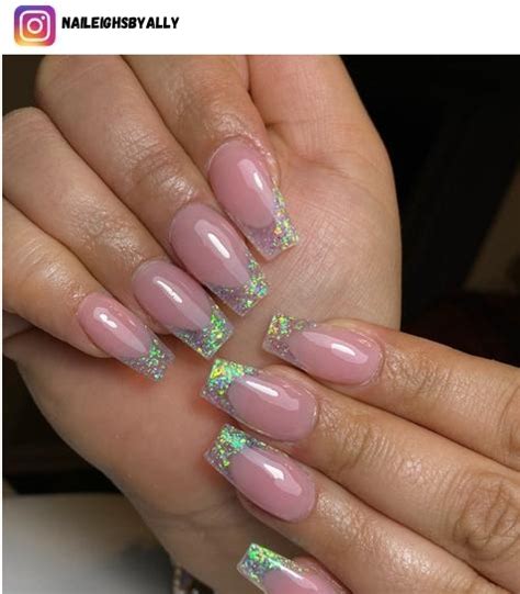 Cute French Tip Nail Designs With Glitter