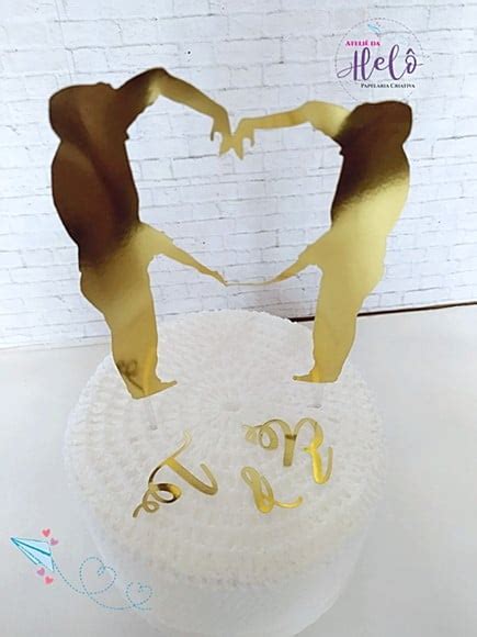 Casal Noivinhas Gay Topo De Bolo Personalizado Produtos Elo